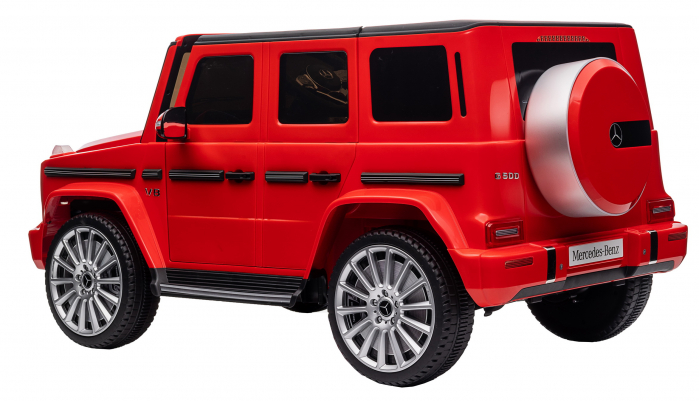 Masinuta electrica Premier 4x4 Mercedes G500, 12V, roti cauciuc EVA, scaun piele ecologica, rosu [8]