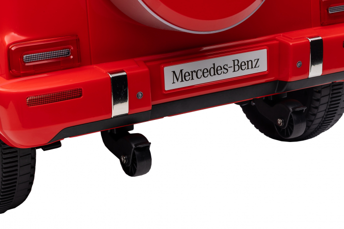 Masinuta electrica Premier 4x4 Mercedes G500, 12V, roti cauciuc EVA, scaun piele ecologica, rosu [70]