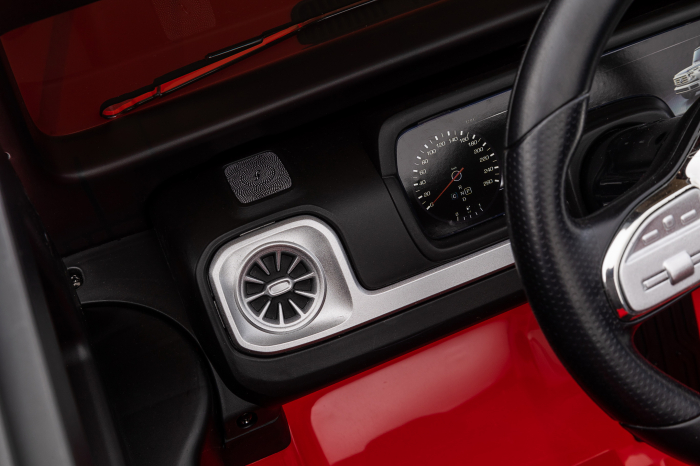 Masinuta electrica Premier 4x4 Mercedes G500, 12V, roti cauciuc EVA, scaun piele ecologica, rosu [76]