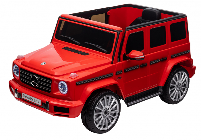 Masinuta electrica Premier 4x4 Mercedes G500, 12V, roti cauciuc EVA, scaun piele ecologica, rosu [39]