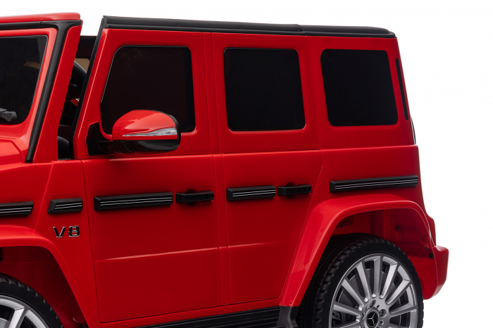 Masinuta electrica Premier 4x4 Mercedes G500, 12V, roti cauciuc EVA, scaun piele ecologica, rosu [51]