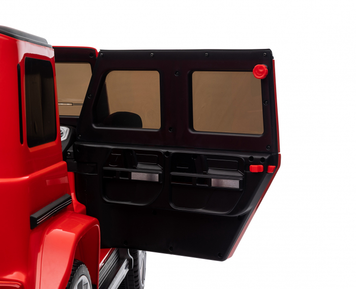 Masinuta electrica Premier 4x4 Mercedes G500, 12V, roti cauciuc EVA, scaun piele ecologica, rosu [59]