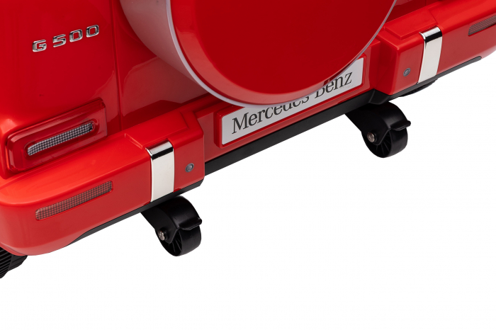 Masinuta electrica Premier 4x4 Mercedes G500, 12V, roti cauciuc EVA, scaun piele ecologica, rosu [71]