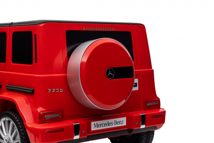 Masinuta electrica Premier 4x4 Mercedes G500, 12V, roti cauciuc EVA, scaun piele ecologica, rosu [65]