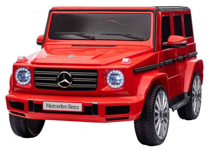 Masinuta electrica Premier 4x4 Mercedes G500, 12V, roti cauciuc EVA, scaun piele ecologica, rosu [3]