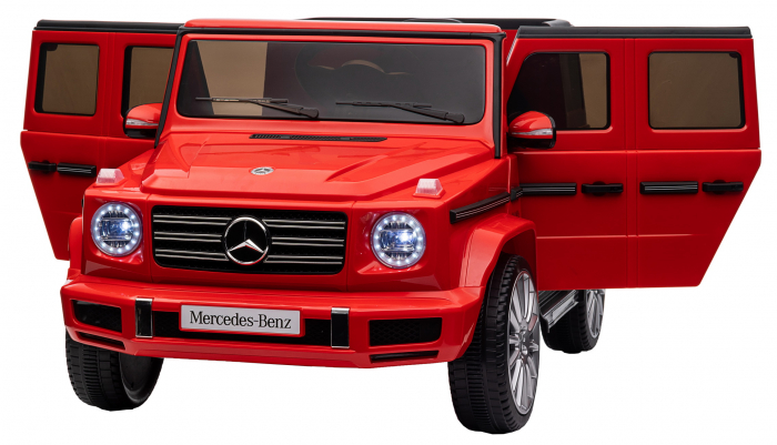 Masinuta electrica Premier 4x4 Mercedes G500, 12V, roti cauciuc EVA, scaun piele ecologica, rosu [27]