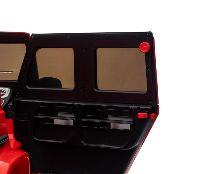 Masinuta electrica Premier 4x4 Mercedes G500, 12V, roti cauciuc EVA, scaun piele ecologica, rosu [60]