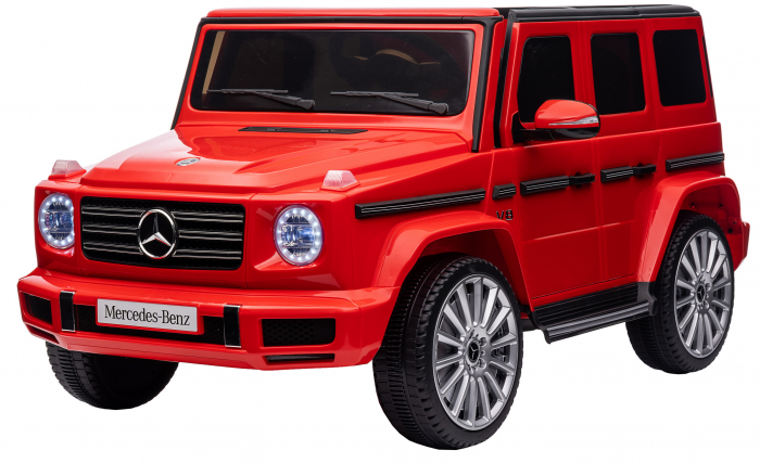 Masinuta electrica Premier 4x4 Mercedes G500, 12V, roti cauciuc EVA, scaun piele ecologica, rosu [5]