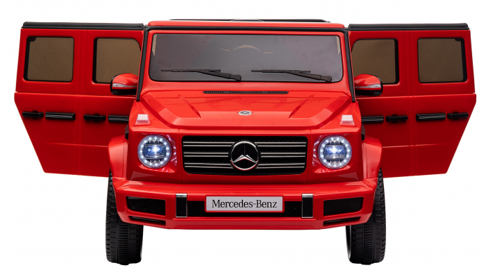 Masinuta electrica Premier 4x4 Mercedes G500, 12V, roti cauciuc EVA, scaun piele ecologica, rosu [26]