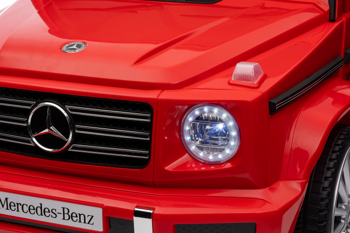 Masinuta electrica Premier 4x4 Mercedes G500, 12V, roti cauciuc EVA, scaun piele ecologica, rosu [47]
