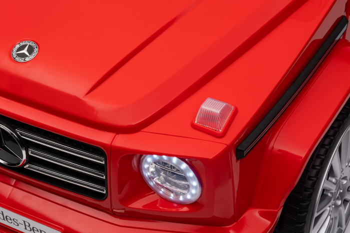 Masinuta electrica Premier 4x4 Mercedes G500, 12V, roti cauciuc EVA, scaun piele ecologica, rosu [48]