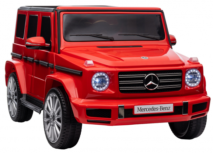 Masinuta electrica Premier 4x4 Mercedes G500, 12V, roti cauciuc EVA, scaun piele ecologica, rosu [17]