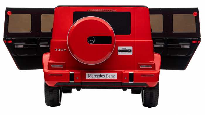Masinuta electrica Premier 4x4 Mercedes G500, 12V, roti cauciuc EVA, scaun piele ecologica, rosu [32]