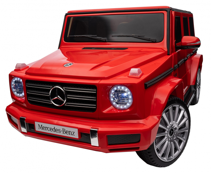 Masinuta electrica Premier 4x4 Mercedes G500, 12V, roti cauciuc EVA, scaun piele ecologica, rosu [41]