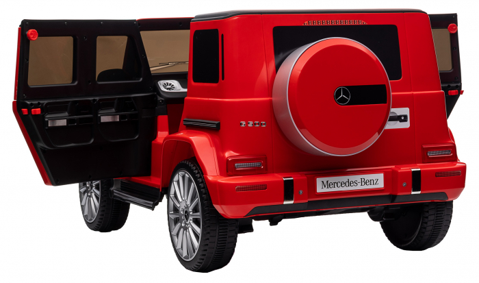 Masinuta electrica Premier 4x4 Mercedes G500, 12V, roti cauciuc EVA, scaun piele ecologica, rosu [31]