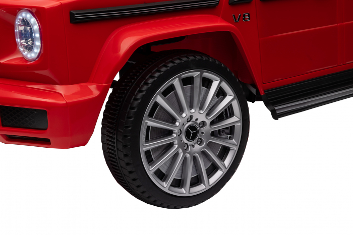 Masinuta electrica Premier 4x4 Mercedes G500, 12V, roti cauciuc EVA, scaun piele ecologica, rosu [49]