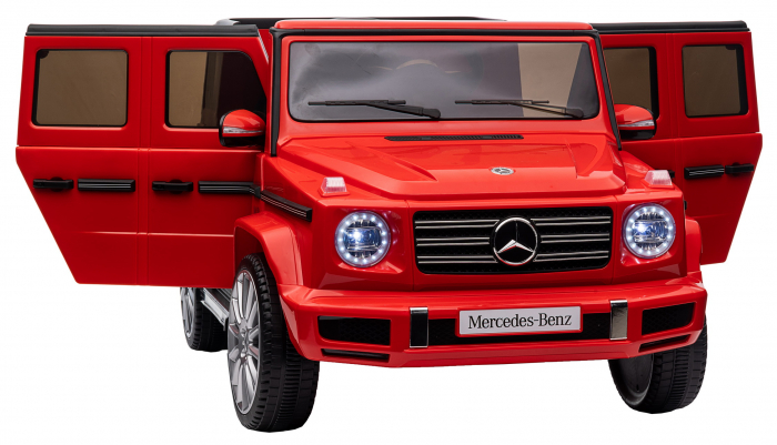 Masinuta electrica Premier 4x4 Mercedes G500, 12V, roti cauciuc EVA, scaun piele ecologica, rosu [35]