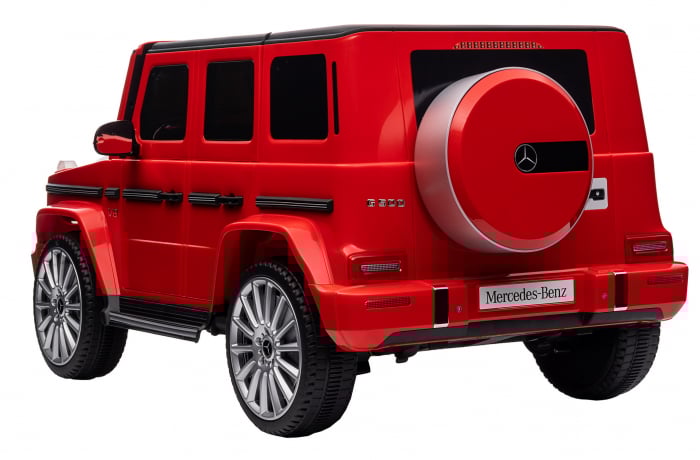 Masinuta electrica Premier 4x4 Mercedes G500, 12V, roti cauciuc EVA, scaun piele ecologica, rosu [9]