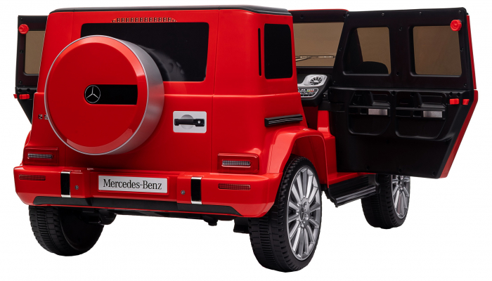 Masinuta electrica Premier 4x4 Mercedes G500, 12V, roti cauciuc EVA, scaun piele ecologica, rosu [33]