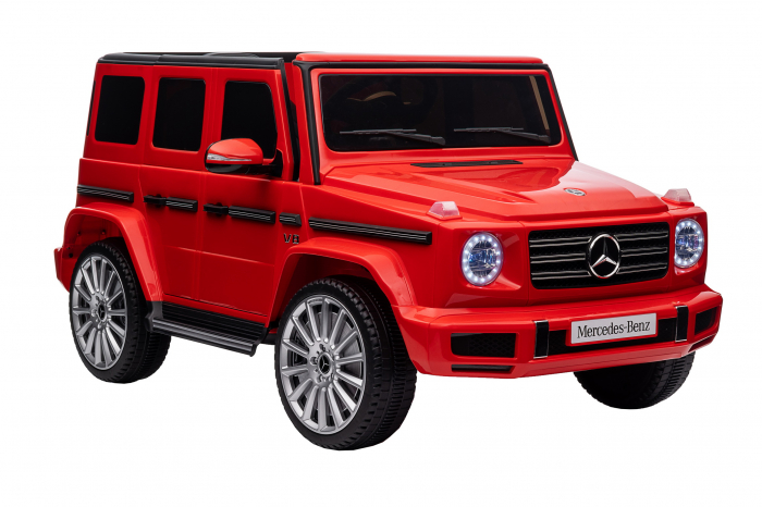 Masinuta electrica Premier 4x4 Mercedes G500, 12V, roti cauciuc EVA, scaun piele ecologica, rosu [15]