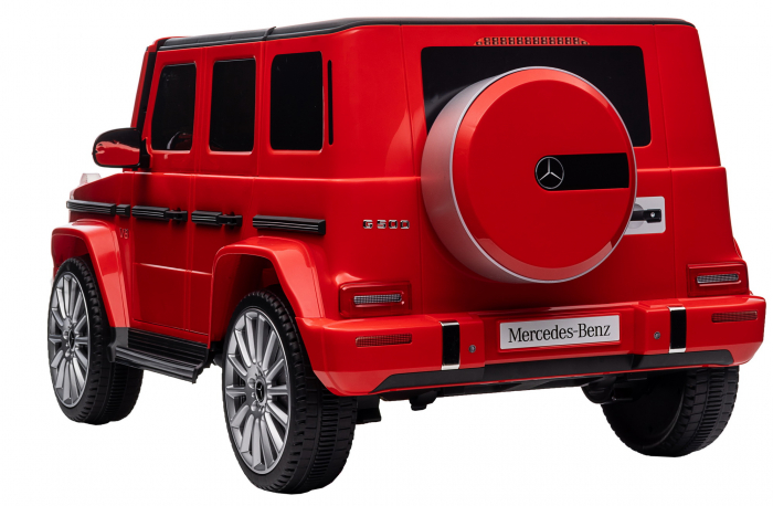 Masinuta electrica Premier 4x4 Mercedes G500, 12V, roti cauciuc EVA, scaun piele ecologica, rosu [10]