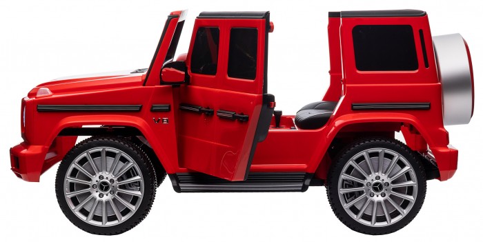 Masinuta electrica Premier 4x4 Mercedes G500, 12V, roti cauciuc EVA, scaun piele ecologica, rosu [20]