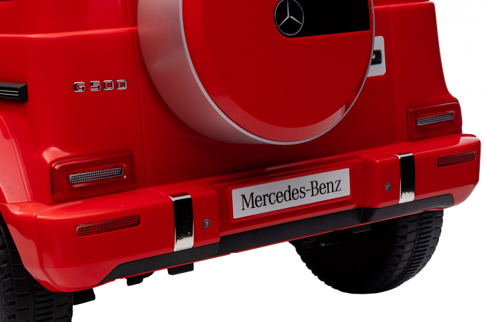 Masinuta electrica Premier 4x4 Mercedes G500, 12V, roti cauciuc EVA, scaun piele ecologica, rosu [67]