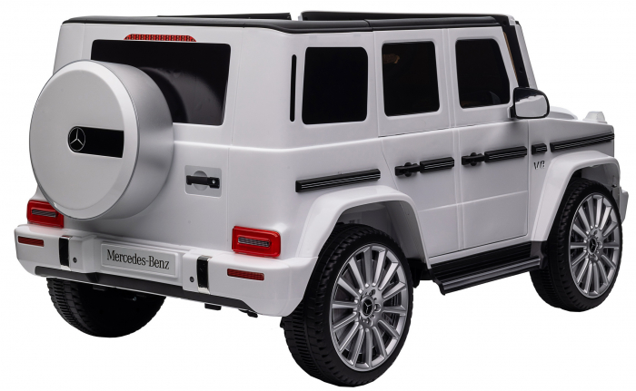 Masinuta electrica Premier 4x4 Mercedes G500, 12V, roti cauciuc EVA, scaun piele ecologica, alb [12]