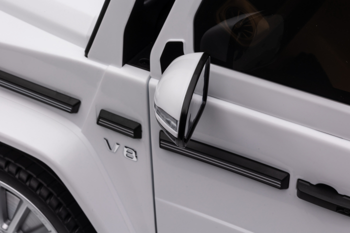 Masinuta electrica Premier 4x4 Mercedes G500, 12V, roti cauciuc EVA, scaun piele ecologica, alb [47]