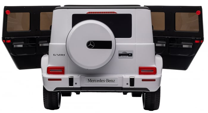 Masinuta electrica Premier 4x4 Mercedes G500, 12V, roti cauciuc EVA, scaun piele ecologica, alb [23]