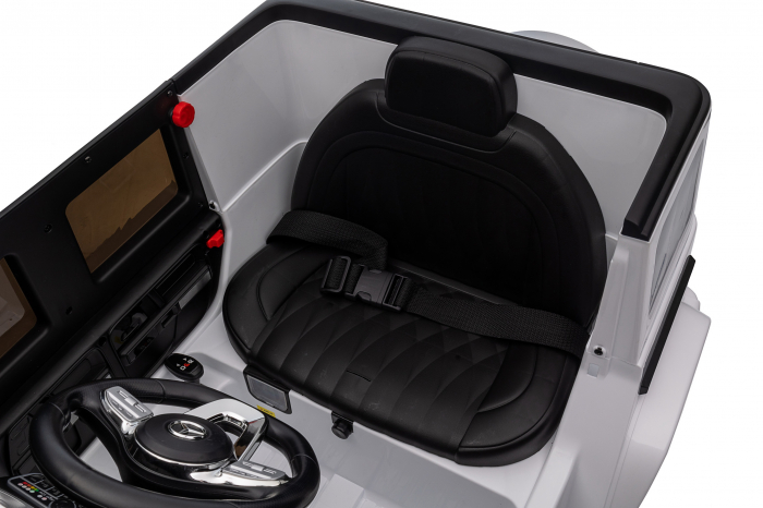 Masinuta electrica Premier 4x4 Mercedes G500, 12V, roti cauciuc EVA, scaun piele ecologica, alb [57]