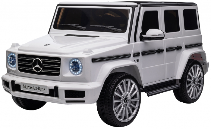 Masinuta electrica Premier 4x4 Mercedes G500, 12V, roti cauciuc EVA, scaun piele ecologica, alb [6]