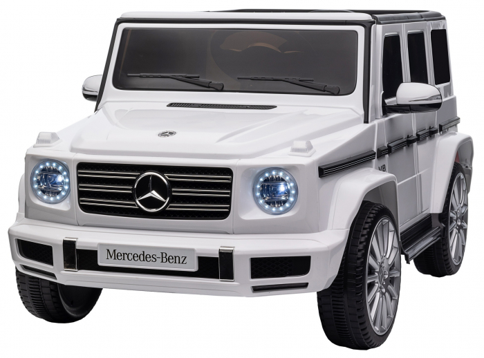 Masinuta electrica Premier 4x4 Mercedes G500, 12V, roti cauciuc EVA, scaun piele ecologica, alb [5]