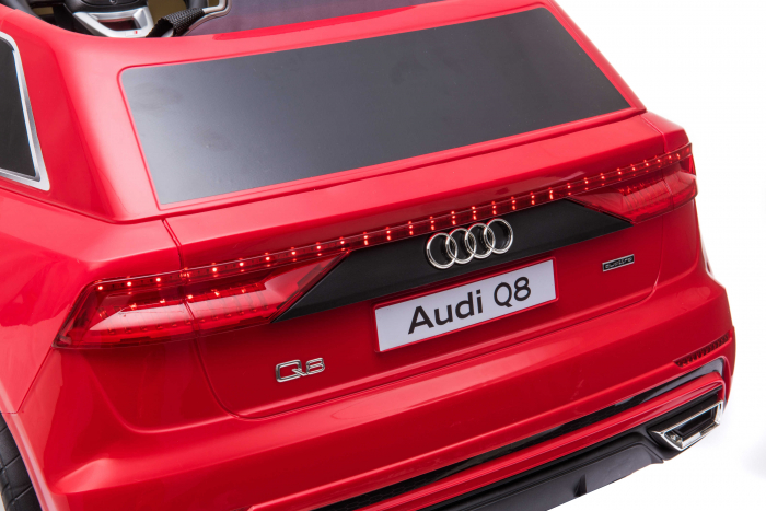 Masinuta electrica Premier Audi Q8, 12V, roti cauciuc EVA, scaun piele ecologica, rosu [31]