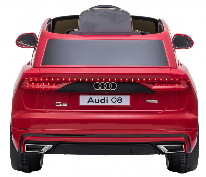 Masinuta electrica Premier Audi Q8, 12V, roti cauciuc EVA, scaun piele ecologica, rosu [10]