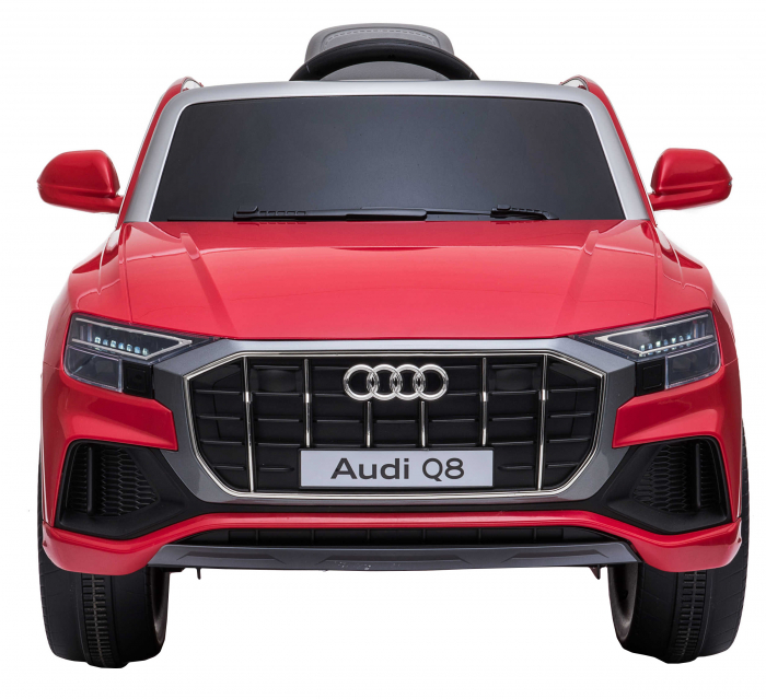 Masinuta electrica Premier Audi Q8, 12V, roti cauciuc EVA, scaun piele ecologica, rosu [3]