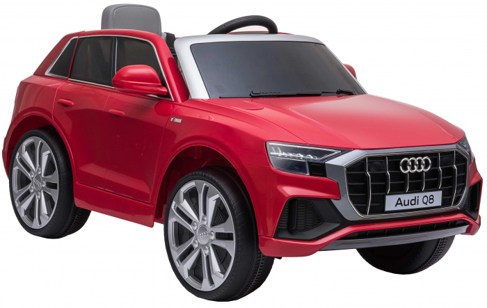 Masinuta electrica Premier Audi Q8, 12V, roti cauciuc EVA, scaun piele ecologica, rosu [13]
