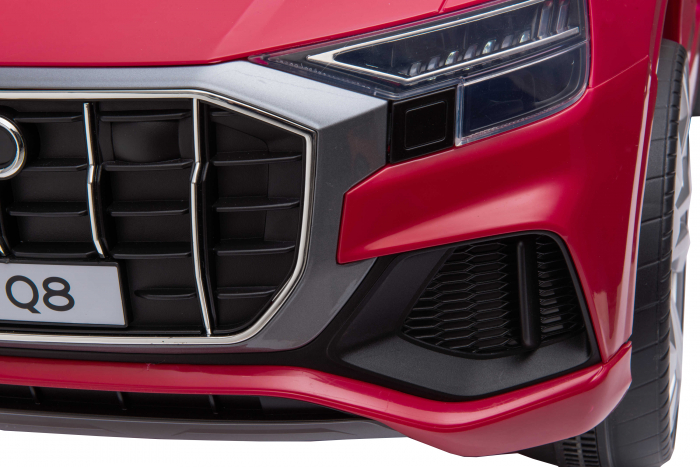 Masinuta electrica Premier Audi Q8, 12V, roti cauciuc EVA, scaun piele ecologica, rosu [26]
