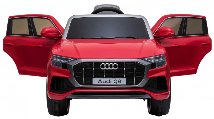 Masinuta electrica Premier Audi Q8, 12V, roti cauciuc EVA, scaun piele ecologica, rosu [15]
