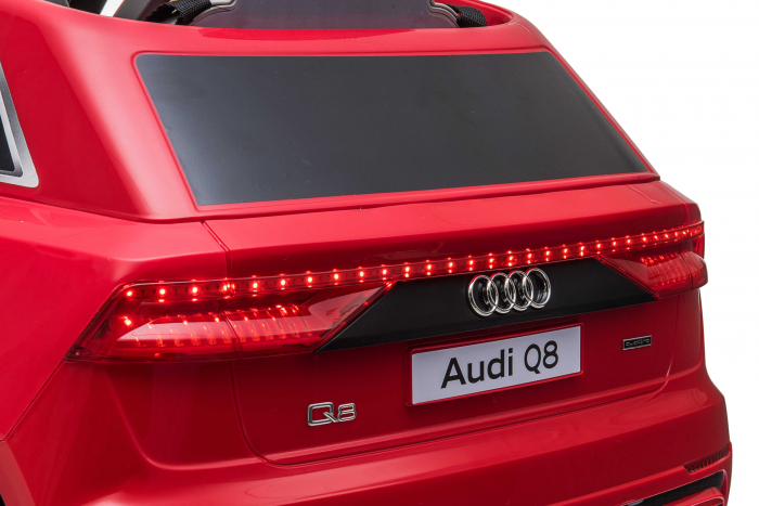 Masinuta electrica Premier Audi Q8, 12V, roti cauciuc EVA, scaun piele ecologica, rosu [32]