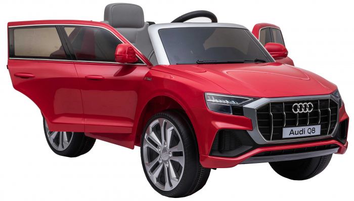 Masinuta electrica Premier Audi Q8, 12V, roti cauciuc EVA, scaun piele ecologica, rosu [20]