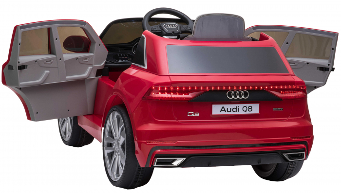 Masinuta electrica Premier Audi Q8, 12V, roti cauciuc EVA, scaun piele ecologica, rosu [17]