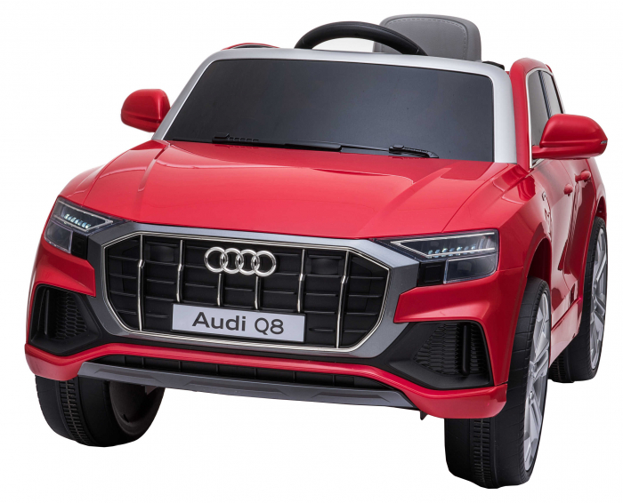 Masinuta electrica Premier Audi Q8, 12V, roti cauciuc EVA, scaun piele ecologica, rosu [4]