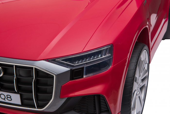 Masinuta electrica Premier Audi Q8, 12V, roti cauciuc EVA, scaun piele ecologica, rosu [24]