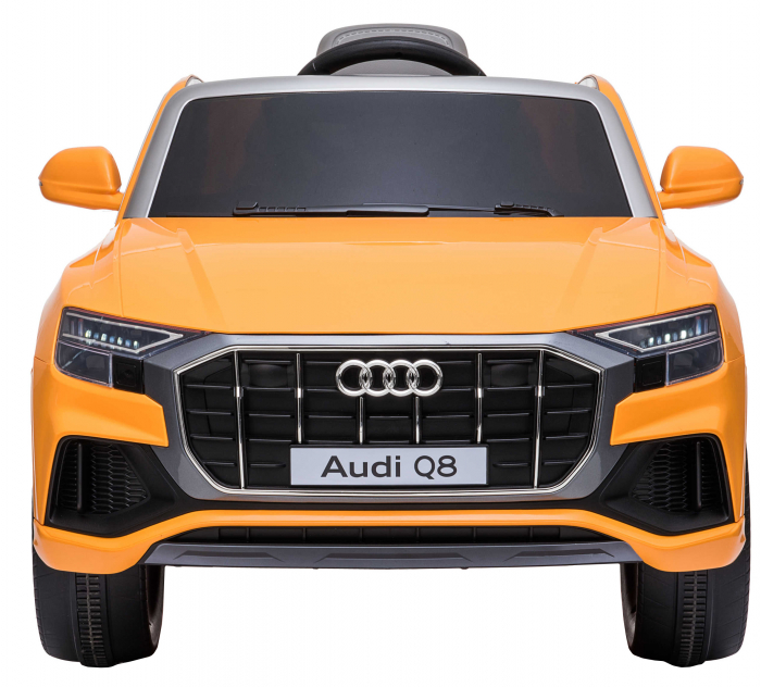 Masinuta electrica Premier Audi Q8, 12V, roti cauciuc EVA, scaun piele ecologica, portocaliu [2]