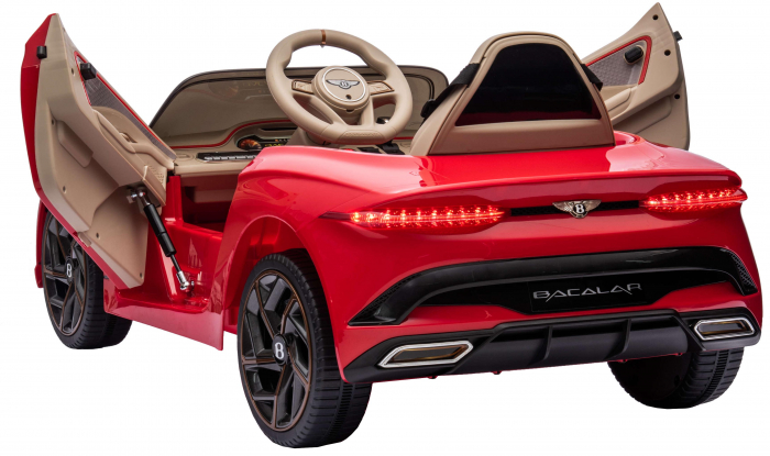 Masinuta electrica 4x4 Premier Bentley Bacalar, 12V, roti cauciuc EVA, scaun piele ecologica, rosu [15]
