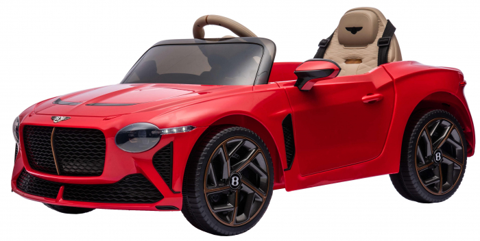 Masinuta electrica 4x4 Premier Bentley Bacalar, 12V, roti cauciuc EVA, scaun piele ecologica, rosu [11]