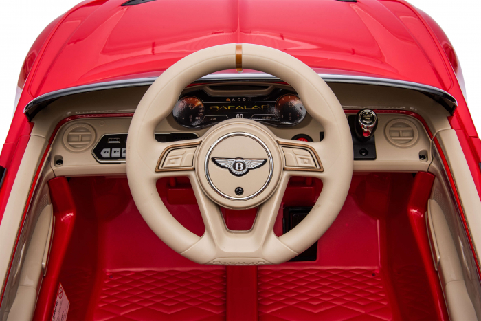 Masinuta electrica 4x4 Premier Bentley Bacalar, 12V, roti cauciuc EVA, scaun piele ecologica, rosu [24]