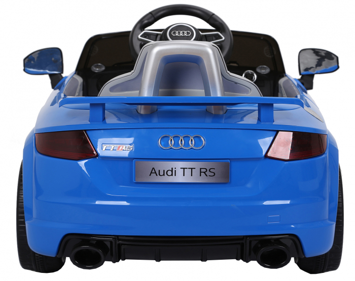 Masinuta electrica Premier Audi TT RS, 12V (2x6V), roti cauciuc EVA, scaun piele ecologica, albastru [4]