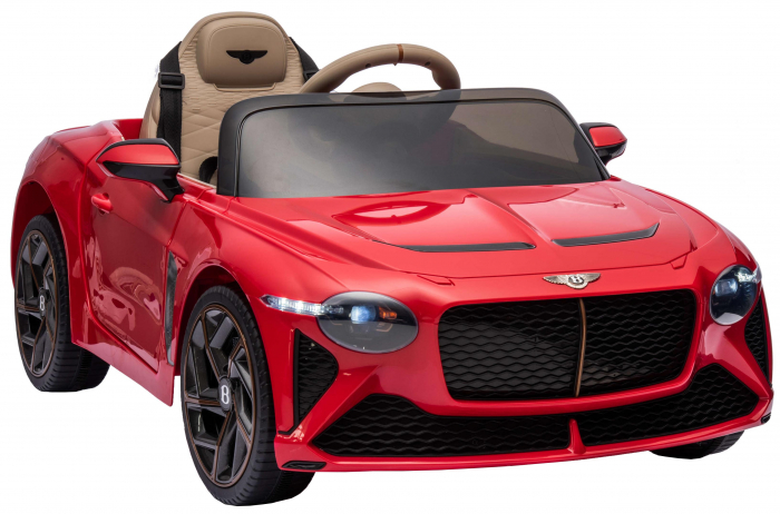 Masinuta electrica 4x4 Premier Bentley Bacalar, 12V, roti cauciuc EVA, scaun piele ecologica, rosu [9]